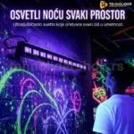 UV LED Bar Blacklight Svetlo 9×3W – Fluorescentno UV Svetlo za Zid