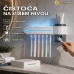 Držač za Četkice sa UV Sterilizatorom i Dozatorom za Pastu