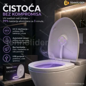 UV Sterilizator za WC Šolju – Automatska Dezinfekcija Bez Hemije