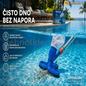 PoolVacc Vakumski Čistač Bazena – Čisto Dno i Voda Bez Napora