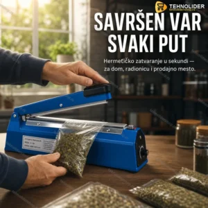 Varilica za Kese 300mm – Impulsno Zavarivanje Plastičnih Kesa