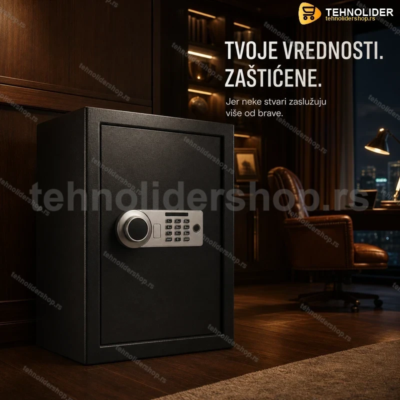 veliki-elektronski-sef-sa-sifrom-i-kljucevima-2-tehnolidershop Veliki Elektronski Sef sa Šifrom i Ključevima – 42×38×58 cm
