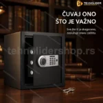 Veliki Elektronski Sef sa Šifrom i Ključevima – 41×40×44 cm