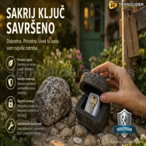 Veštački Kamen za Sakrivanje Ključeva – Vodootporni Poliresinski Sef