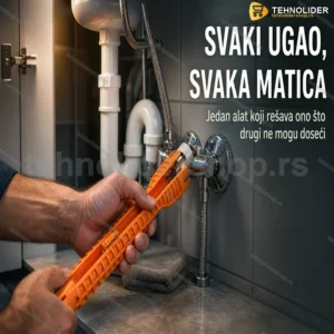 Višenamenski Ključ za Vodoinstalatere – Dvostruka Glava, Laka Upotreba