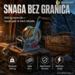 Vitlo sa Sajlom Čekrk 545 kg – Ručno Vitlo za Dizanje i Povlačenje
