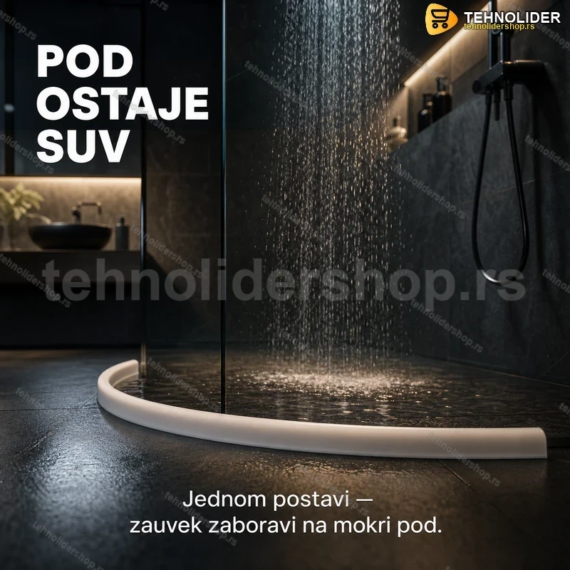 vodootporna-barijera-za-kupatilo-tehnolidershop Vodootporna silikonska barijera za tuš kabinu — sprečava razlivanje vode
