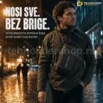 Vodootporna torbica sa zaštitnom bravom — lagana, prostrana, crna