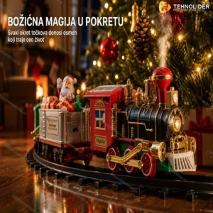 Vozić za jelku – Veliki set sa zvučnim i svetlosnim efektima, obim šina 89cm