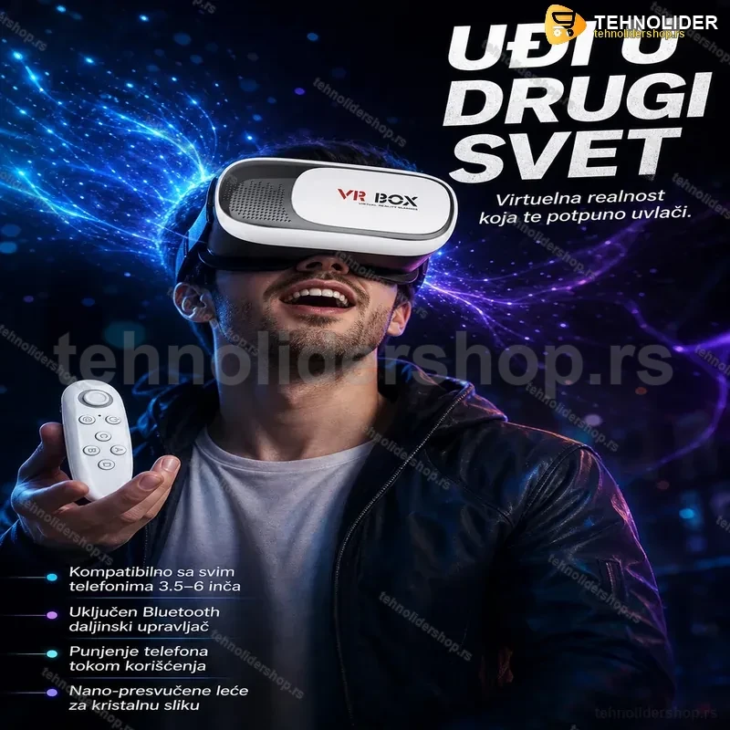 VR 3D Virtualne Naočare + Poklon daljinski VR 3D Virtualne Naočare + Poklon daljinski