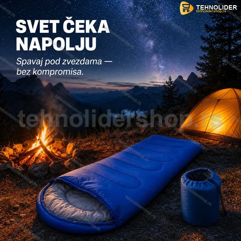 vreca-za-spavanje-za-kampovanje-tehnolidershop Vreća za spavanje za kampovanje — vodootporna, 210x75 cm