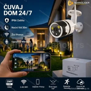WiFi Kamera za Spoljašnju Upotrebu 2MP sa Mikrofonom i Noćnim Vidom