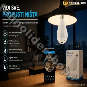 WiFi Kamera u Sijalici 360° – IP Nadzorna Kamera Panoramska