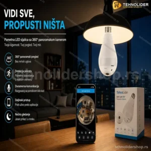 WiFi Kamera u Sijalici 360° – IP Nadzorna Kamera Panoramska