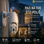 IP WiFi PTZ kamera spoljna 360 vodootporna 1080P dve antene