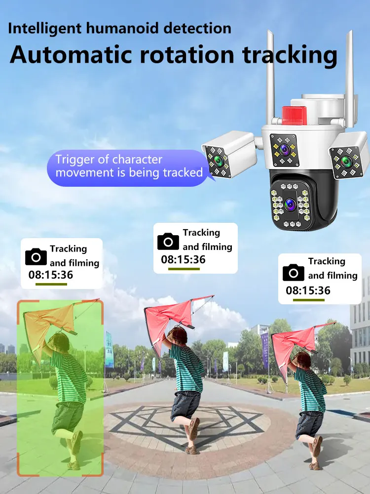 WiFi PTZ Kamera X3 — trostruki objektiv, 360° nadzor PTZ kamera - detalji