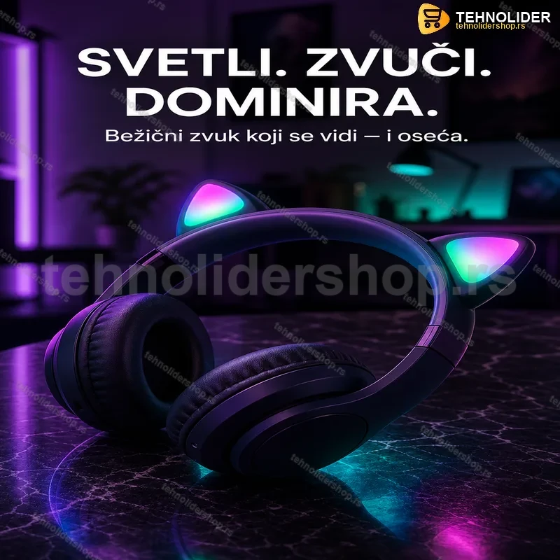 Wireless slušalice sa svetlećim ušima Wireless slušalice sa svetlećim ušima