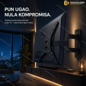 Čelični zglobni nosač za TV 14-55 inča do 50 kg — pokretni, podesiv