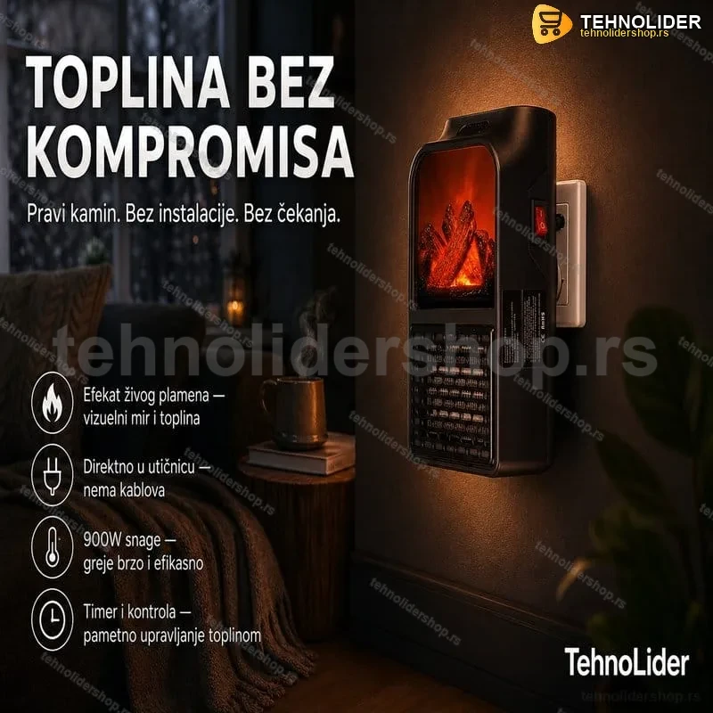 Zidna grejalica/kamin sa efektom plamena Zidna grejalica/kamin sa efektom plamena