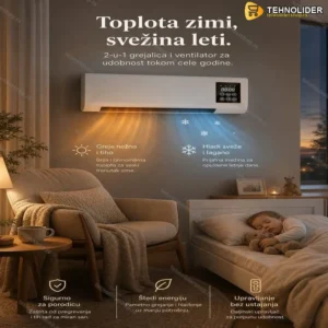 Zidna Grejalica 2u1 – Grejanje i hlađenje tokom cele godine!