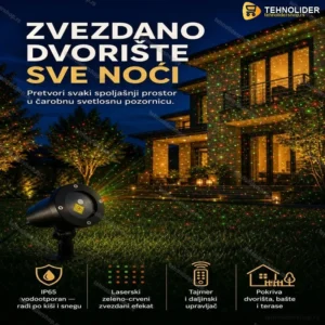 Zvezdani vodootporni projektor za dvorište