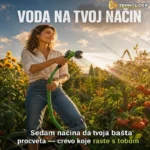 7U1 FLEX Turbo Rastegljivo Crevo za Baštu – 22,5 m sa 7 Modova Prskanja