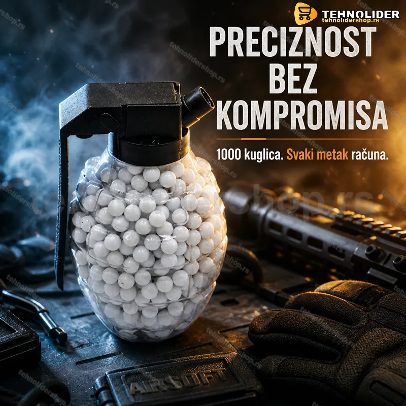 BB kuglice za airsoft 6 mm — 1000 komada BB kuglice za airsoft 6 mm — 1000 komada