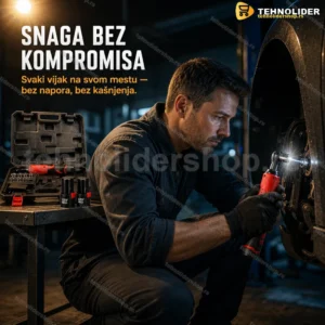 Akumulatorski ključ sa čegrtaljkom 12V — dve baterije u kompletu