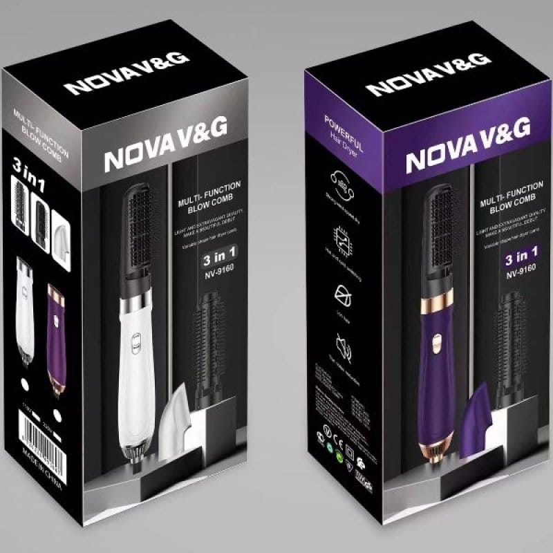 Aparat za oblikovanje kose 3u1 NV-9160 — fen, presa i uvijač set za kosu NV-9160 - prednja strana