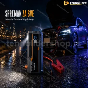 Auto starter 4u1 sa kompresorom, LCD ekranom i LED lampom