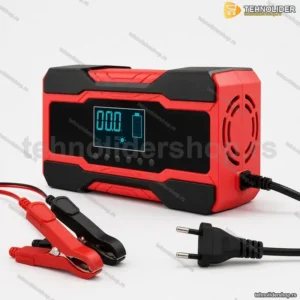 Automatski punjač za akumulator sa LCD ekranom i ventilatorom