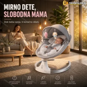 BabySwing Jaje – Električna Njihalica za Bebe sa Bluetooth Vezom