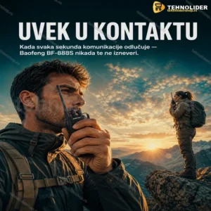 Baofeng BF-888S Toki Voki Komplet — 2 Radio Stanice sa Slušalicama