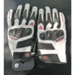 Bele kožne rukavice za motor sa protektorima — Dainese