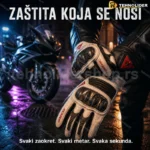 Bele kožne rukavice za motor sa protektorima — Dainese