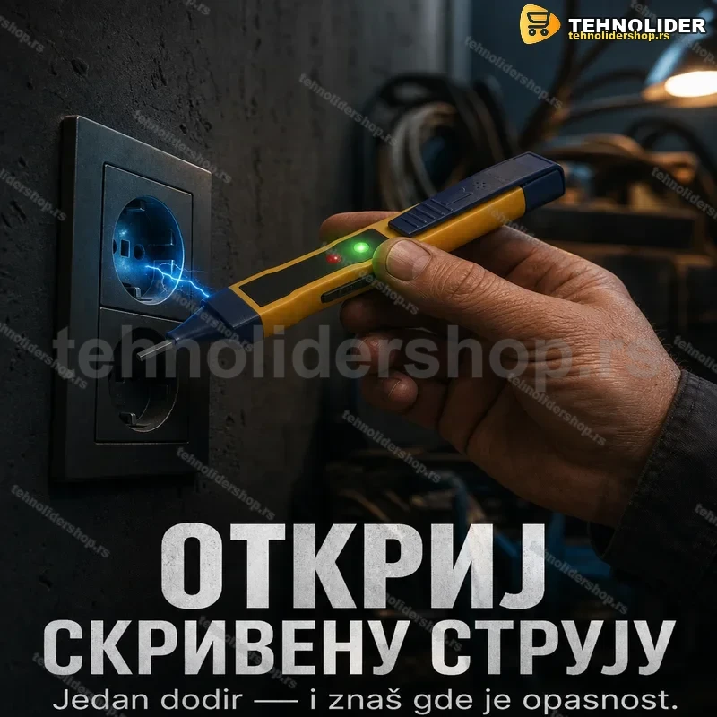 Bezkontaktni Detektor Struje – Tester za Detekciju i Prekid Žice Bezkontaktni Detektor Struje – Tester za Detekciju i Prekid Žice