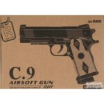 C9 metalni airsoft pištolj 6 mm — replika sa šanžerom