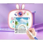 roze dečji fotoaparat sa štampačem - detalji