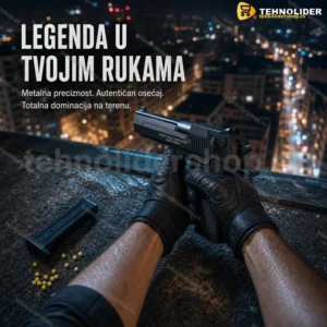Desert Eagle airsoft pištolj metalni 6 mm sa okvirom i 500 BB kuglica