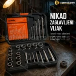 Ekstraktor set 48 delova — vađenje oštećenih vijaka i matica