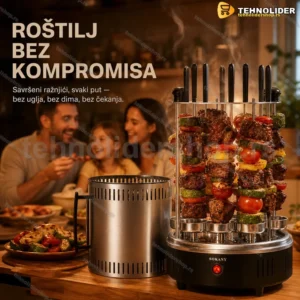 Električni ražanj SOKANY SK-6113 sa 8 ražnjića, 1500 W