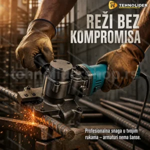 Električni rezač za armaturu do 25 mm — karbidno sečivo