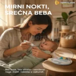 Električni Trimer za Nokte za Bebe – Tihi Motor, LED Svetlo i 6 Jastučića
