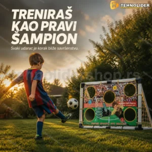 Gol za fudbal sa rupama za precizno šutiranje