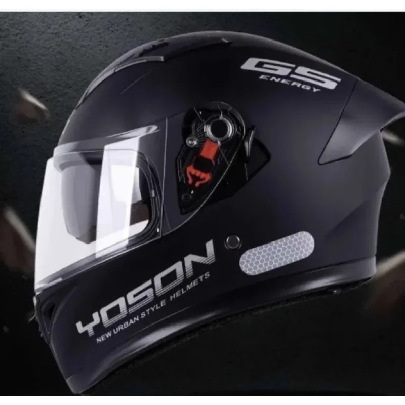 Integralna moto kaciga YOSON GS Energy sa duplim vizirom, mat crna YOSON GS Energy kaciga - u upotrebi