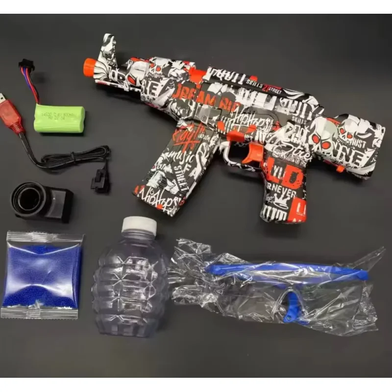 Komplet gel blestera — automatska puška i pištolj na vodene kuglice gel blaster set - detalji
