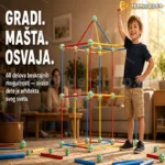 Konstruktivni set 68 delova — kreativna igračka za gradnju