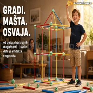 Konstruktivni set 68 delova — kreativna igračka za gradnju