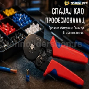 Krimpovanje kablova — klešta HSC8 6-4A sa izolovanim konektorima