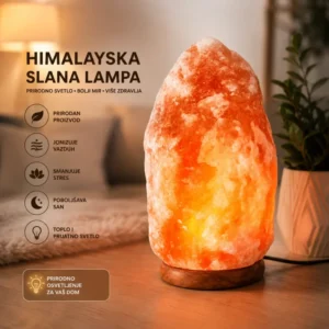 Lampa od himalajske kristalne soli — topla dekorativna rasveta